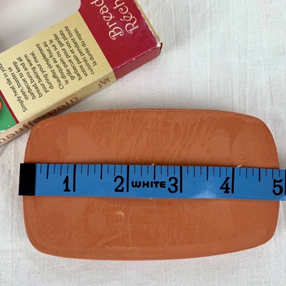 JBK Small Bread Warmer Pottery Ceramic Redware Tile 3 x 5 inches Original Box - Picture 8 of 9